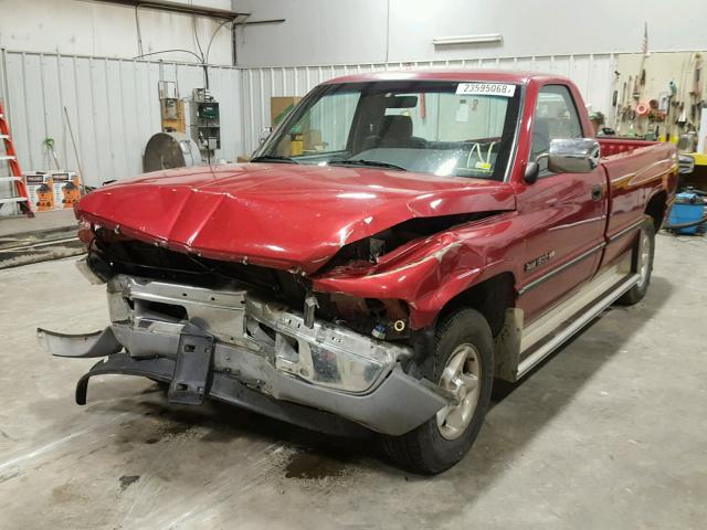 1B7HC16Y3VS231578 - 1997 DODGE RAM 1500 RED photo 2