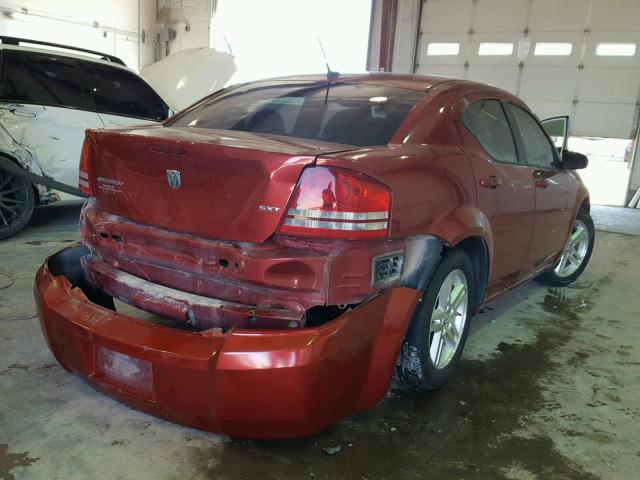 1B3LC56K58N289046 - 2008 DODGE AVENGER SX MAROON photo 4