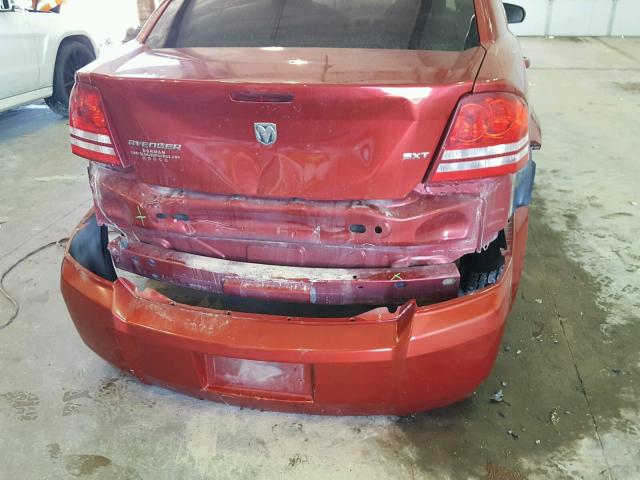 1B3LC56K58N289046 - 2008 DODGE AVENGER SX MAROON photo 9