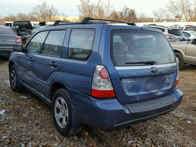 JF1SG63617H730895 - 2007 SUBARU FORESTER 2 BLUE photo 3