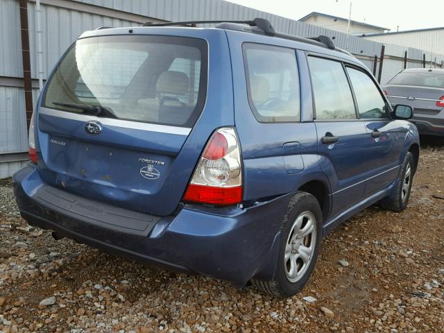 JF1SG63617H730895 - 2007 SUBARU FORESTER 2 BLUE photo 4