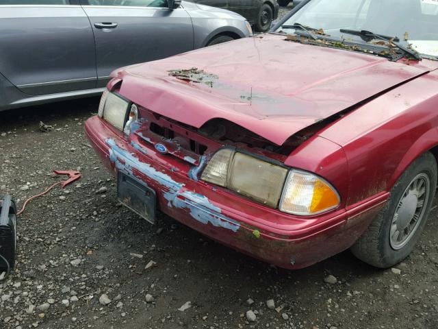 1FACP44M5PF150101 - 1993 FORD MUSTANG LX BURGUNDY photo 9