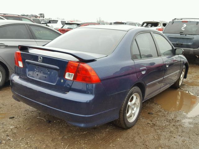 2HGES16525H550393 - 2005 HONDA CIVIC LX BLUE photo 4