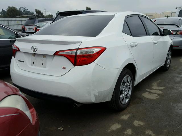 5YFBURHE1EP141304 - 2014 TOYOTA COROLLA L WHITE photo 4