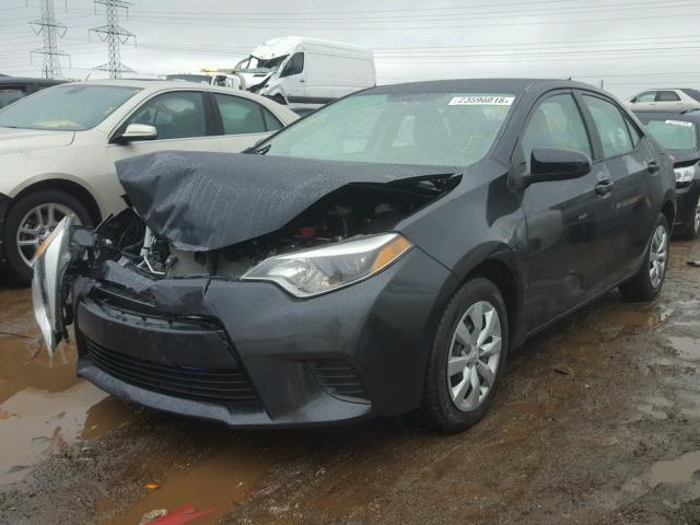 2T1BURHE1EC029716 - 2014 TOYOTA COROLLA L GRAY photo 2