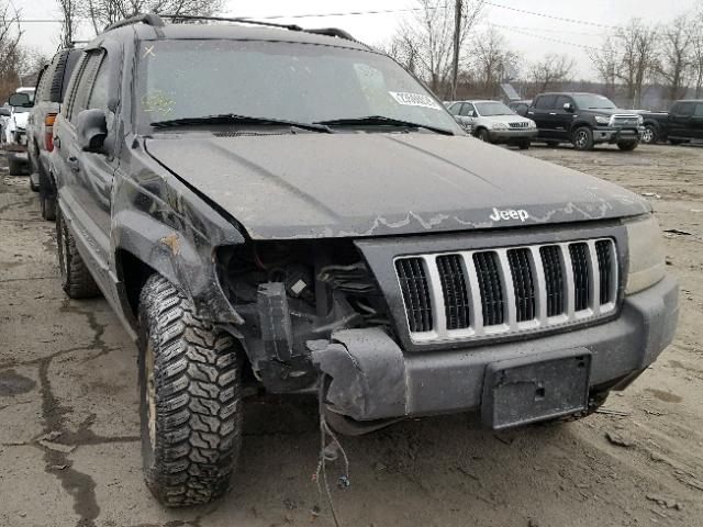 1J4GW48S24C349878 - 2004 JEEP GRAND CHER BLACK photo 1