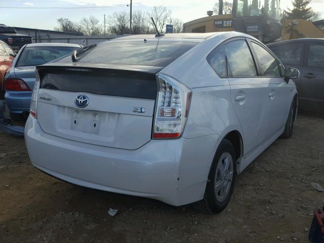 JTDKN3DU8A0111776 - 2010 TOYOTA PRIUS WHITE photo 4