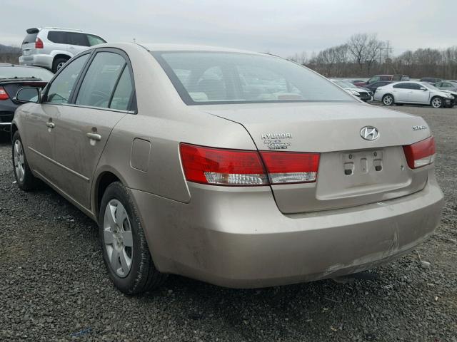 5NPET46C17H195108 - 2007 HYUNDAI SONATA GLS CREAM photo 3