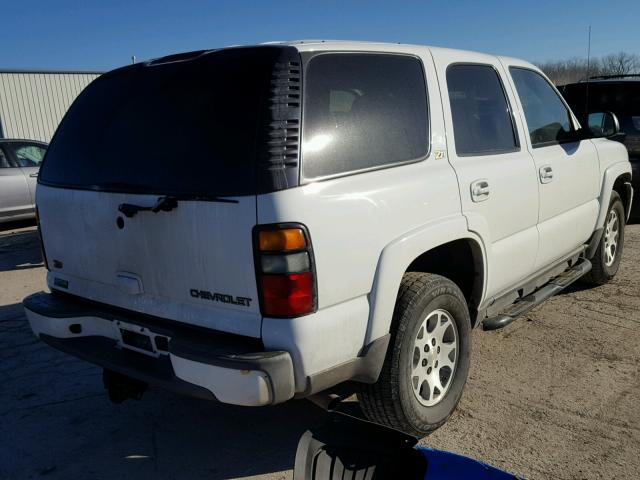 1GNEK13Z54R256191 - 2004 CHEVROLET TAHOE K150 WHITE photo 4