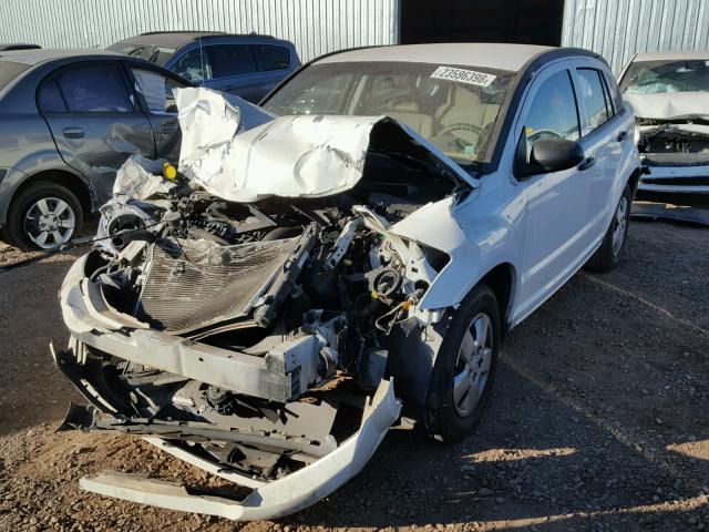 1B3HB28C27D582095 - 2007 DODGE CALIBER WHITE photo 2