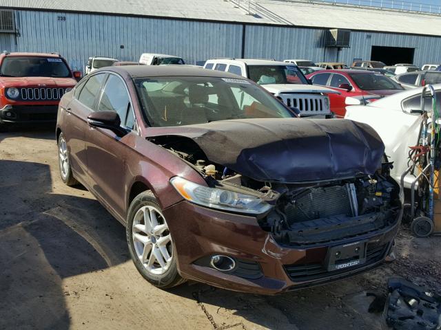 3FA6P0HR6DR310805 - 2013 FORD FUSION SE MAROON photo 1