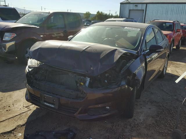 3FA6P0HR6DR310805 - 2013 FORD FUSION SE MAROON photo 2