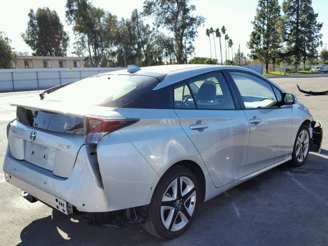 JTDKARFU5G3014957 - 2016 TOYOTA PRIUS SILVER photo 4