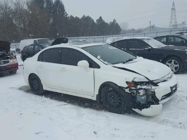 2HGFA16598H106553 - 2008 HONDA CIVIC LX WHITE photo 1