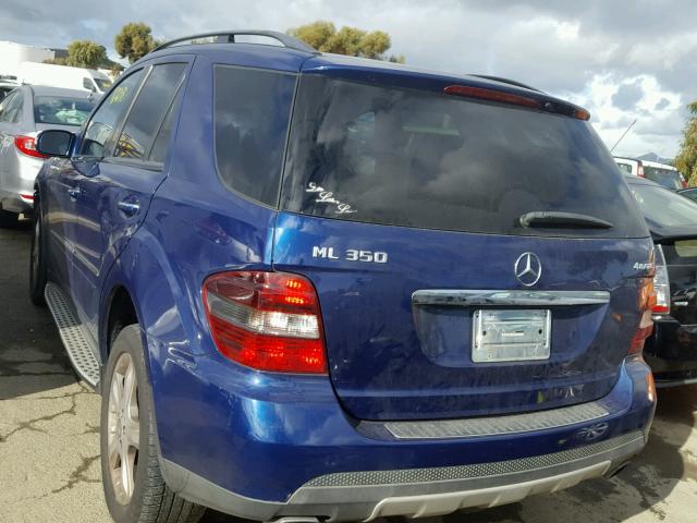 4JGBB86E08A322031 - 2008 MERCEDES-BENZ ML 350 BLUE photo 3