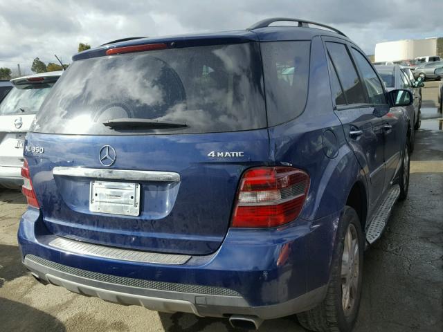 4JGBB86E08A322031 - 2008 MERCEDES-BENZ ML 350 BLUE photo 4