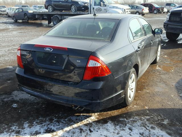 3FAHP0HAXCR374153 - 2012 FORD FUSION SE BLACK photo 4