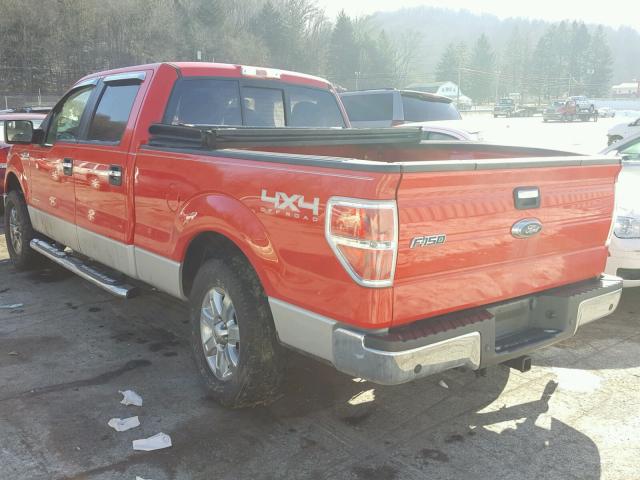 1FTFW1ET8DFD09798 - 2013 FORD F150 SUPER RED photo 3