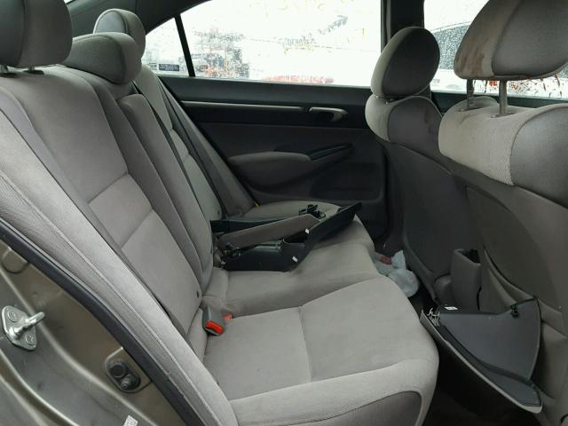1HGFA168X7L075969 - 2007 HONDA CIVIC EX თაფლისფერი ფოტო 6