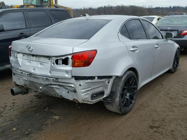 JTHBE262272008192 - 2007 LEXUS IS 350 SILVER photo 4