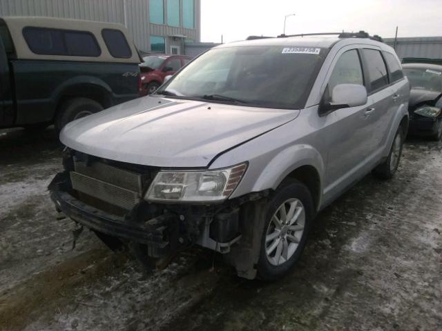 3C4PDCCG2ET109003 - 2014 DODGE JOURNEY SX SILVER photo 2