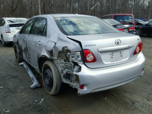 2T1BU4EE5AC292356 - 2010 TOYOTA COROLLA BA SILVER photo 3