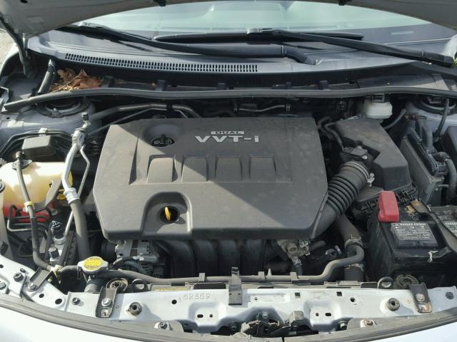 2T1BU4EE5AC292356 - 2010 TOYOTA COROLLA BA SILVER photo 7