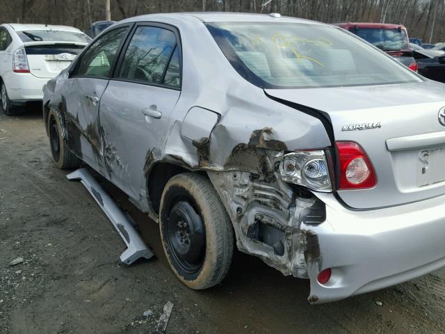 2T1BU4EE5AC292356 - 2010 TOYOTA COROLLA BA SILVER photo 9