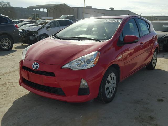 JTDKDTB37C1521026 - 2012 TOYOTA PRIUS C RED photo 2