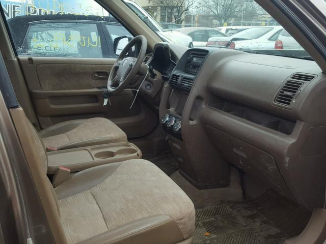 JHLRD78494C045649 - 2004 HONDA CR-V LX GOLD photo 5