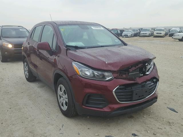 3GNCJKSB1HL177361 - 2017 CHEVROLET TRAX LS MAROON photo 1