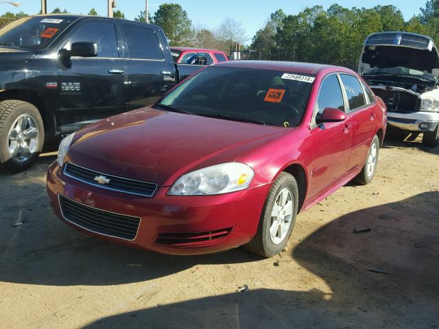 2G1WT57N691304346 - 2009 CHEVROLET IMPALA 1LT BURGUNDY photo 2