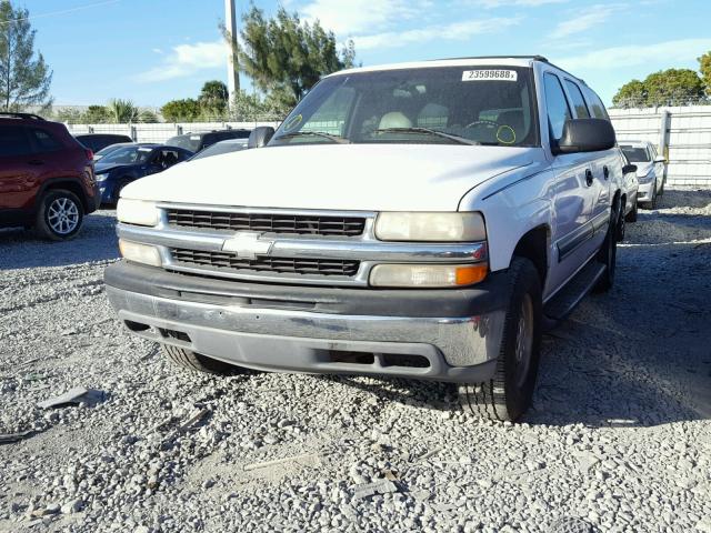 3GNEC16Z72G128847 - 2002 CHEVROLET SUBURBAN C WHITE photo 2