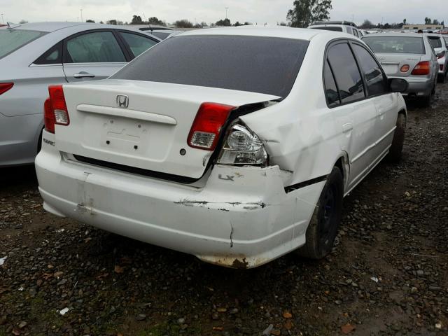 JHMES16565S000619 - 2005 HONDA CIVIC LX WHITE photo 4