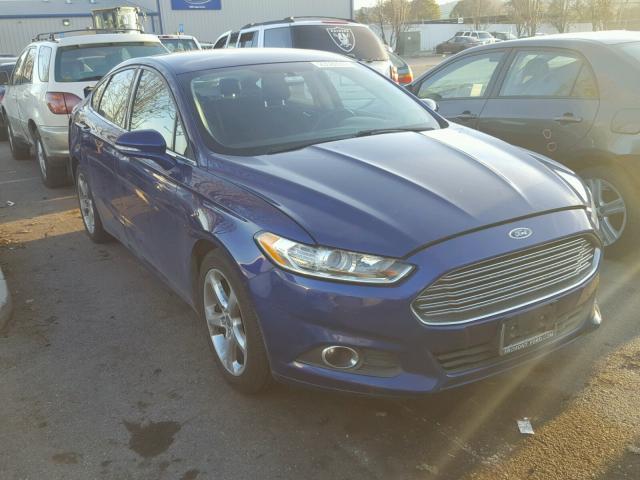 3FA6P0HRXDR157510 - 2013 FORD FUSION SE BLUE photo 1