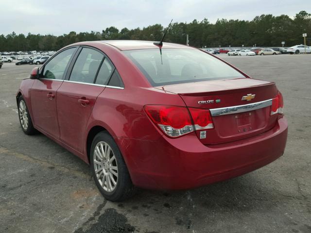 1G1PK5S93B7275575 - 2011 CHEVROLET CRUZE ECO RED photo 3