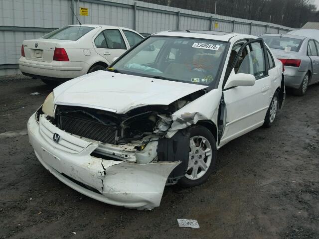 2HGES26803H503876 - 2003 HONDA CIVIC EX WHITE photo 2