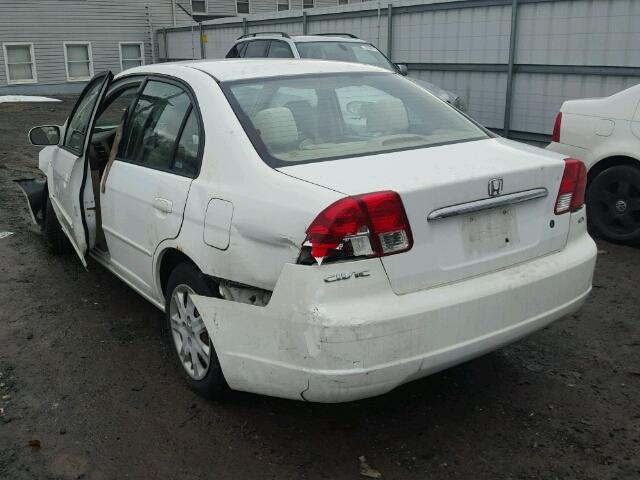 2HGES26803H503876 - 2003 HONDA CIVIC EX WHITE photo 3