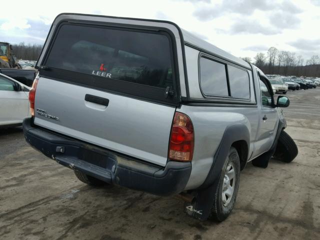 5TEPX42N77Z340959 - 2007 TOYOTA TACOMA SILVER photo 4