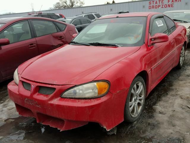 1G2NW12E2XM769478 - 1999 PONTIAC GRAND AM G RED photo 2