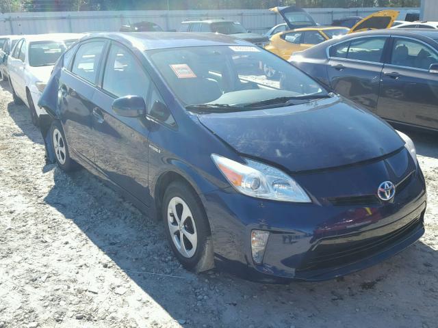 JTDKN3DU4C1555511 - 2012 TOYOTA PRIUS BLUE photo 1