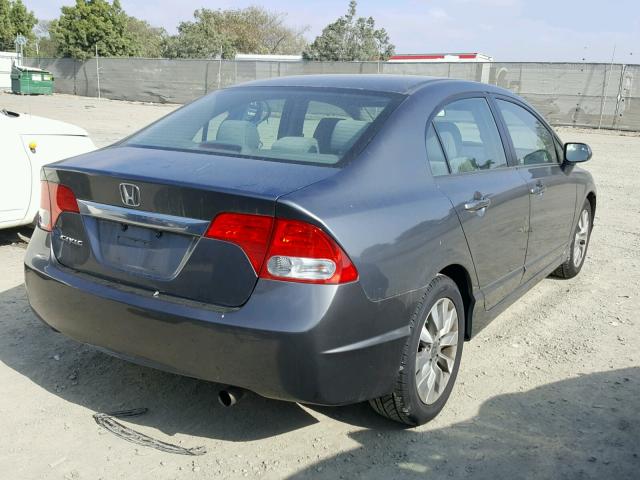 2HGFA16849H545672 - 2009 HONDA CIVIC EX CHARCOAL photo 4