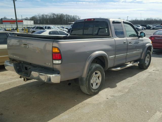 5TBRT38102S278032 - 2002 TOYOTA TUNDRA ACC GRAY photo 4