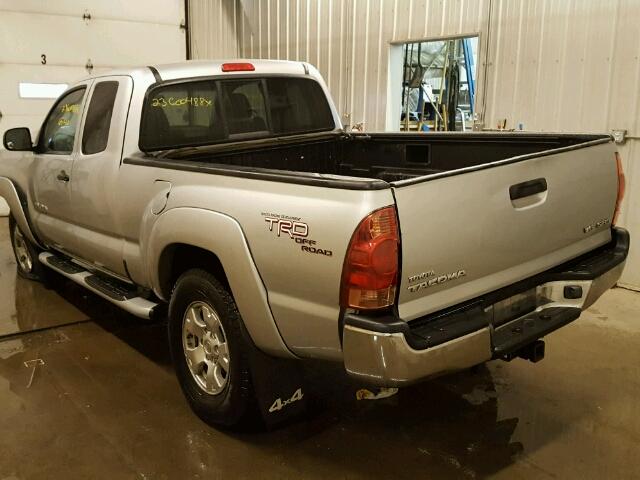 5TEUU42N37Z407553 - 2007 TOYOTA TACOMA ACC SILVER photo 3