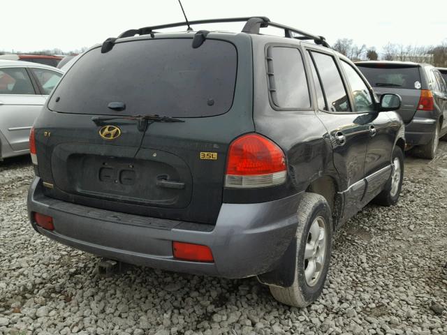 KM8SC13E86U100759 - 2006 HYUNDAI SANTA FE G GREEN photo 4