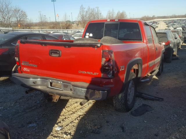 1GCEK19B05E109725 - 2005 CHEVROLET SILVERADO RED photo 4