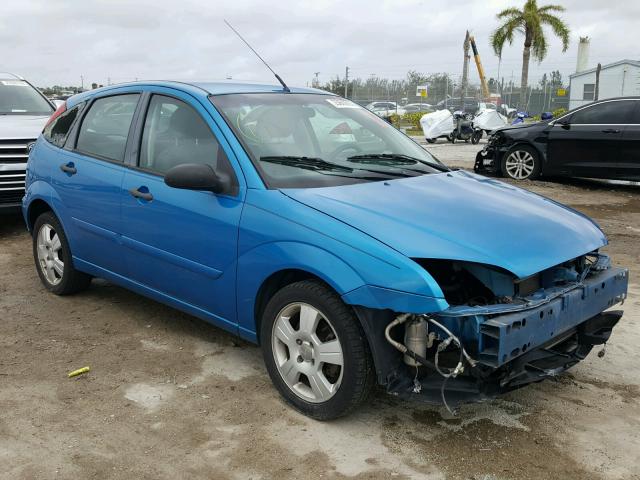 1FAHP37N07W309286 - 2007 FORD FOCUS ZX5 BLUE photo 1