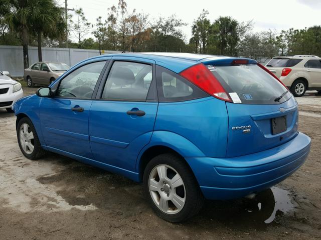 1FAHP37N07W309286 - 2007 FORD FOCUS ZX5 BLUE photo 3