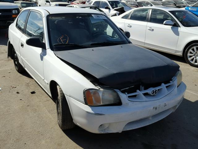 KMHCG35C42U159608 - 2002 HYUNDAI ACCENT GS WHITE photo 1