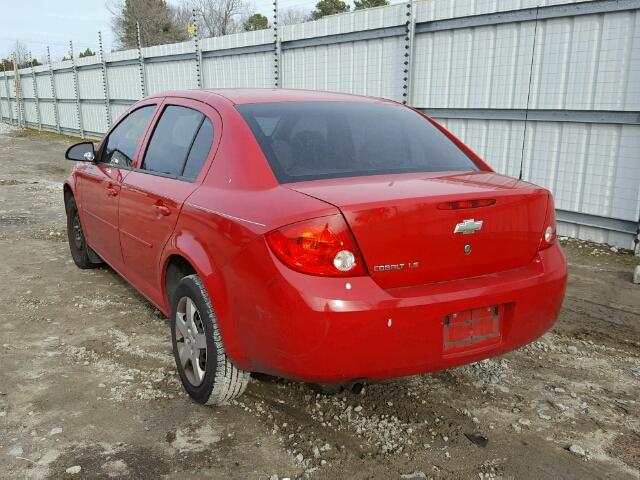 1G1AK55F577315735 - 2007 CHEVROLET COBALT LS RED photo 3